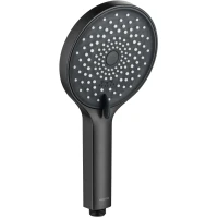 Душевая лейка Aquatek Лугано AQ2201MB 131 мм, 3 режима, черный матовый