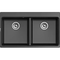 Кухонная мойка Rivelato Axel X-90-2D nero 87x52 см, черный