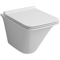 Унитаз подвесной Grossman GR-4413S безободковый, с сиденьем микролифт, белый                 