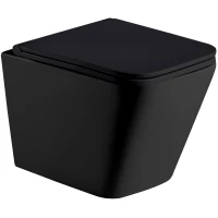 Унитаз подвесной WeltWasser Gelbach 004MT-BL безободковый, с сиденьем микролифт, черный матовый