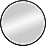 Изображение товара зеркало misty альферац ала-02-800-14 60x60 см, с led-подсветкой, сенсорным выключателем, диммером, черный матовый