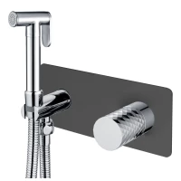 Гигиенический душ Boheme Stick Diamond 127-BCR со смесителем, хром/черный матовый