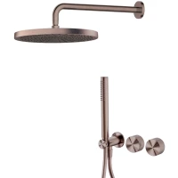 Душевой комплект Feramolli Sole SBB3 250 мм, CoolStart, со смесителем, медь матовая
