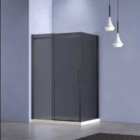 Душевой уголок Vincea Como-N VSR-4CN8014CGB 140x80 см, профиль черный матовый, стекло тонированное