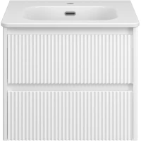 Тумба под раковину Brevita Riva RIV-07060-0102Я 59,4 см, подвесная, белый глянец