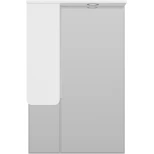 Изображение товара зеркальный шкаф misty чегет п-чег-02065-01л 65x100,1 см l, с подсветкой, выключателем, белый глянец