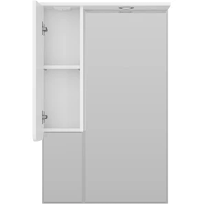Изображение товара зеркальный шкаф misty чегет п-чег-02065-01л 65x100,1 см l, с подсветкой, выключателем, белый глянец