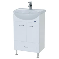 Тумба с раковиной белый глянец 51 см Bellezza Уют 4635006070014 + 4620008192758