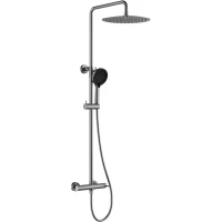 Душевая система Lemark Beluga LMF-8025B-GM 300 мм, со смесителем, графит матовый