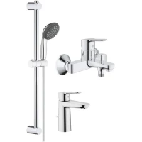Комплект смесителей Grohe Start Edge 120210 с душевым гарнитуром, хром