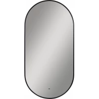 Зеркало Uperwood Next Premium ZNext50100b 50x100 см, с LED-подсветкой, сенсорным выключателем, диммером, черный матовый