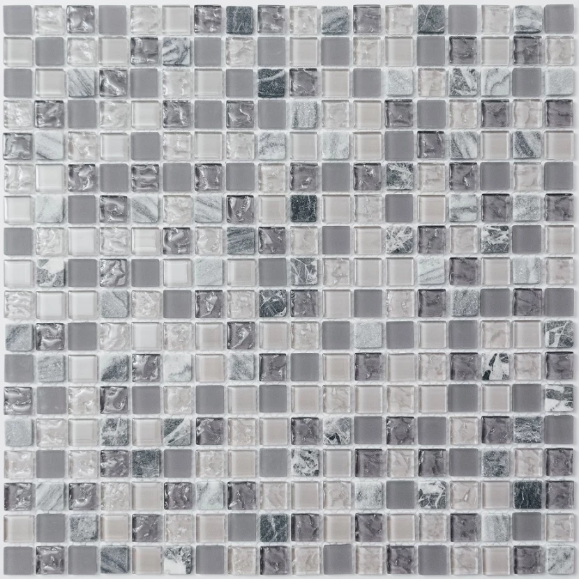 Мозаика S-858 стекло камень (1,5*1,5*4) 30,5*30,5