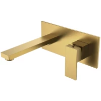 Смеситель для раковины Boheme Qubic 475-BR встраиваемый, бронза