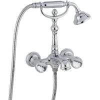 Смеситель для ванны Emmevi The One Leda 98011VSW/CR с душевым гарнитуром, хром