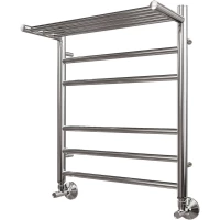 Полотенцесушитель водяной Point Аврора с полкой П5 PN10156P 600x532, хром