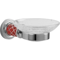 Мыльница Boheme Murano 10903-R-CR настенная, хром/рубин