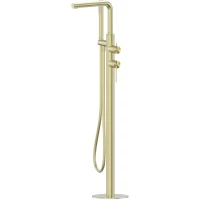 Смеситель напольный для ванны Abber Emotion 316 AF8815BG золотой матовый