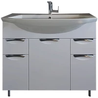 Тумба с раковиной белый 80 см ASB-Mebel Мессина