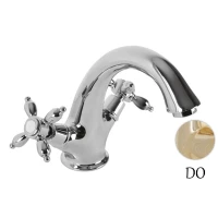 Смеситель для раковины с донным клапаном золото 24 карат, ручки золото 24 карат Cezares Nostalgia NOSTALGIA-LS1-03/24