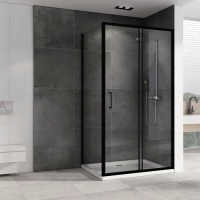 Душевой уголок 150x80 см Abber Schwarzer Diamant AG30150B5-S80B5 прозрачное