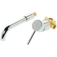 Смеситель для раковины Orange Karl M05-722cr встраиваемый, без донного клапана, хром