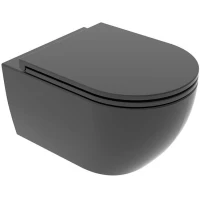 Унитаз подвесной GSG Like RULKWCSO003FI безободковый, черный матовый