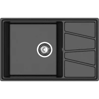 Кухонная мойка GranFest Vertex 780L 78x50 см, черный