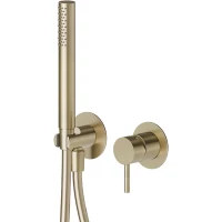 Смеситель для душа Newform X-Steel 316 69676EX.59.098 встраиваемый, с душевым гарнитуром, светлое золото матовый