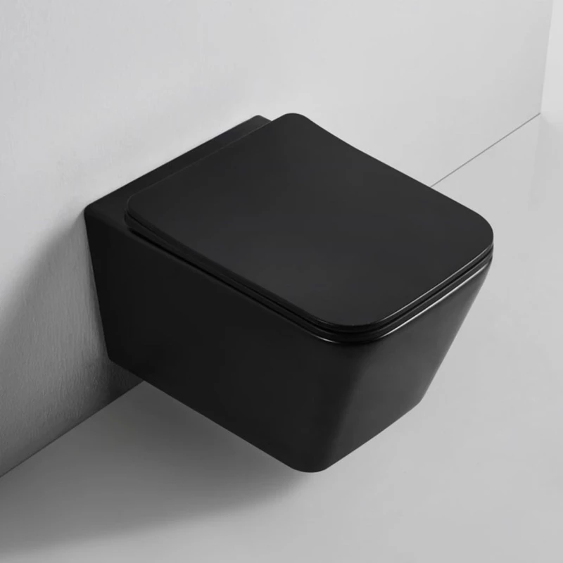 Подвесной безободковый унитаз с сиденьем микролифт Bond Cube F04-108                 