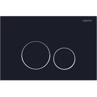 Кнопка смыва Aquatek PNS-0000015 для инсталляции, черный матовый/хром/черный матовый