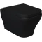 Унитаз подвесной Ambassador Benefit 203T20201R-202T20201 безободковый, с сиденьем микролифт, черный матовый - 1