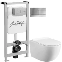 Комплект подвесной унитаз MEER MR-2100 + система инсталляции Jacob Delafon E5504-NF + E4316-CP