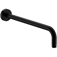 Кронштейн для верхнего душа AQUAme AQM8702MB 380 мм, настенный, черный матовый