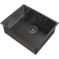 Кухонная мойка Abber Wasser Kreis AF2196MB 54x44 см, черный матовый