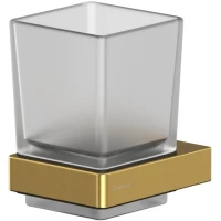 Стакан для зубных щеток Whitecross Cubo CU2430GLB настенный, золотой матовый