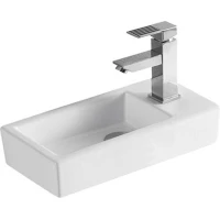 Раковина CeramaLux 9272L 36,5x18 см L, рукомойник, белый