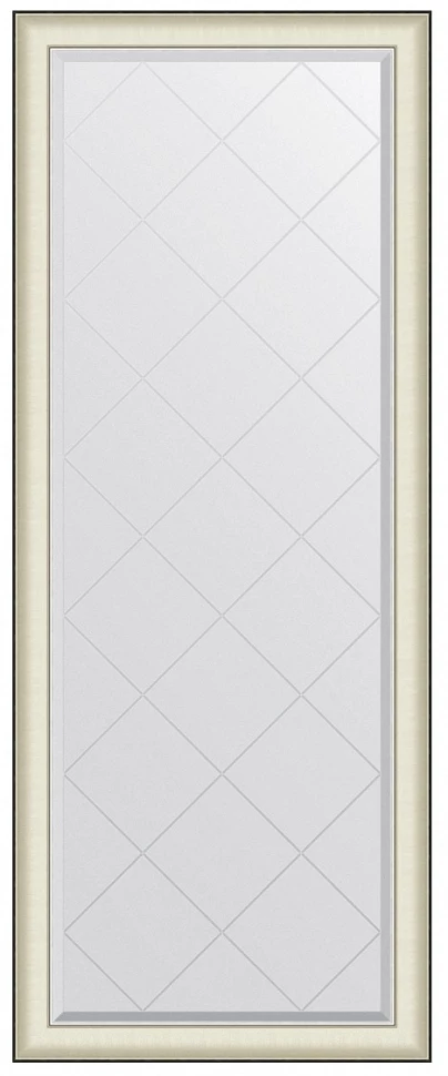 Зеркало напольное 79x200 см белая кожа с хромом Evoform Exclusive-G floor BY 6393