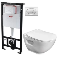 Комплект подвесной унитаз Bien Harmony HRKA052N2VP0W3000 + система инсталляции AlcaPlast AM101/11203:1RUSSETM71