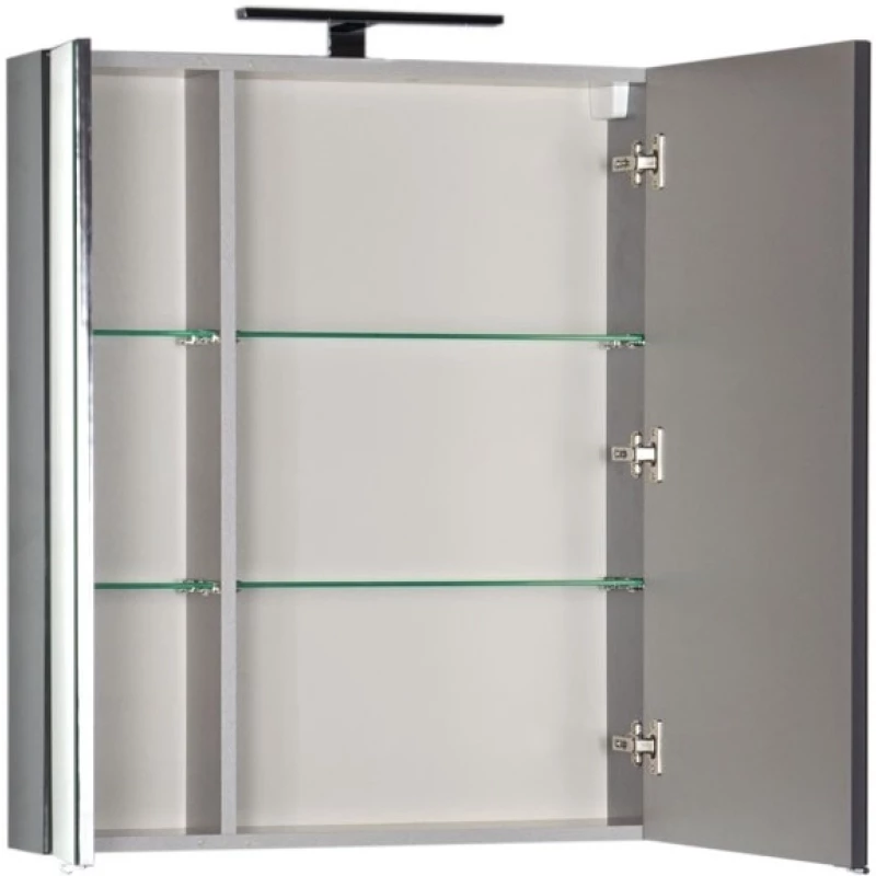 Зеркальный шкаф 69,8x85 см серый антрацит Aquanet Эвора 00184025