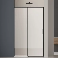 Душевая дверь Vincea Soft 2 VDS-3SO2110CLB 110 см, профиль черный матовый, стекло прозрачное