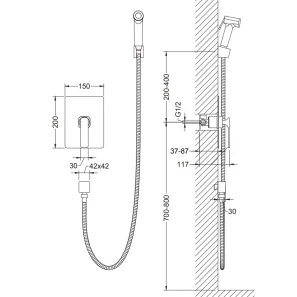 Изображение товара гигиенический душ timo torne 4359/00sm со смесителем, хром