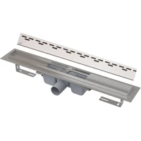 Душевой трап (лоток) AlcaPlast APZ1 Hope APZ1-1150 + HOPE-1150L 114,4 см, с решеткой, перфорированный, хром