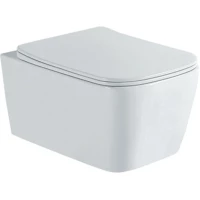 Унитаз подвесной Aquatek Либра AQ1148N-00 безободковый, с сиденьем микролифт, белый