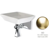 Мыльница Stil Haus Prisma PR09(18-BI) настенная, золотой матовый/белый