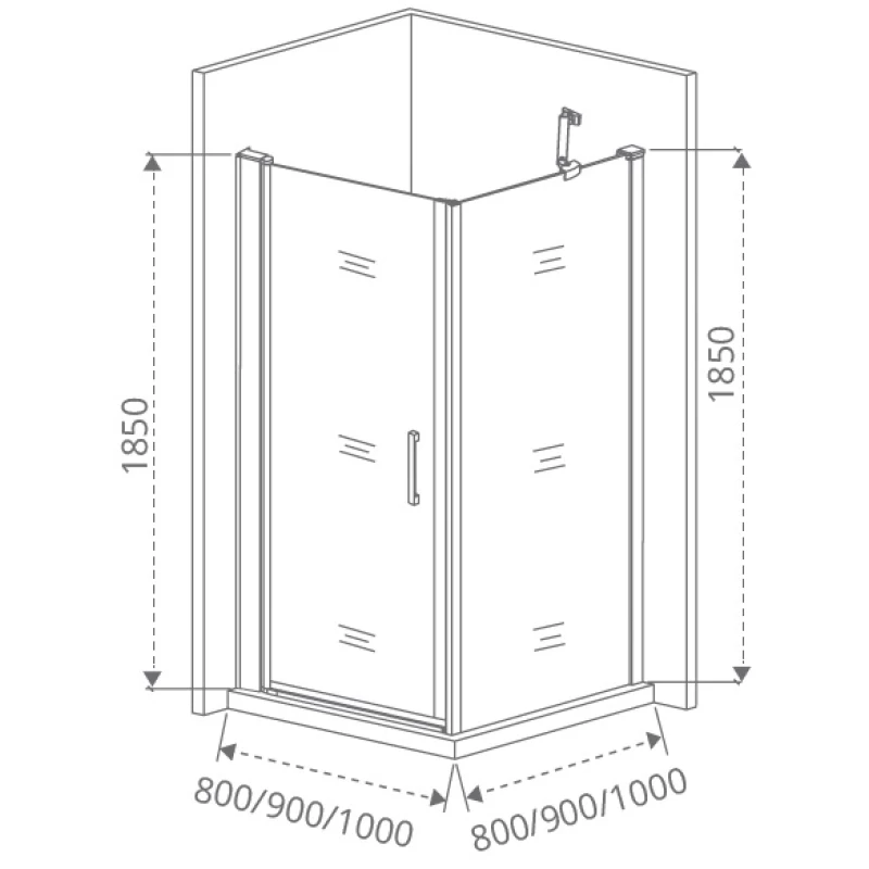 Душевой уголок 100x100 см Good Door Pandora CR-100-T-CH прозрачное с рисунком