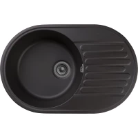 Кухонная мойка GranFest Quarz 18 73,7x47,8 см, черный