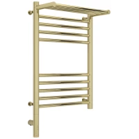 Полотенцесушитель электрический 600x400 шампань МЭМ левый Сунержа Богема с полкой 3.0 020-5806-6040