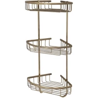Полка угловая 21x21 см Veragio Baskets Bronzo VR.GFT-9067.BR