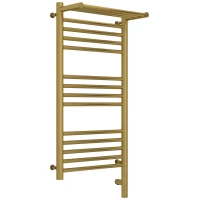 Полотенцесушитель электрический 800x400 состаренная латунь МЭМ правый Сунержа Богема с полкой 3.0 051-5807-8040