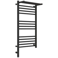 Полотенцесушитель электрический 800x400 темный титан муар МЭМ левый Сунержа Богема с полкой 3.0 15-5806-8040